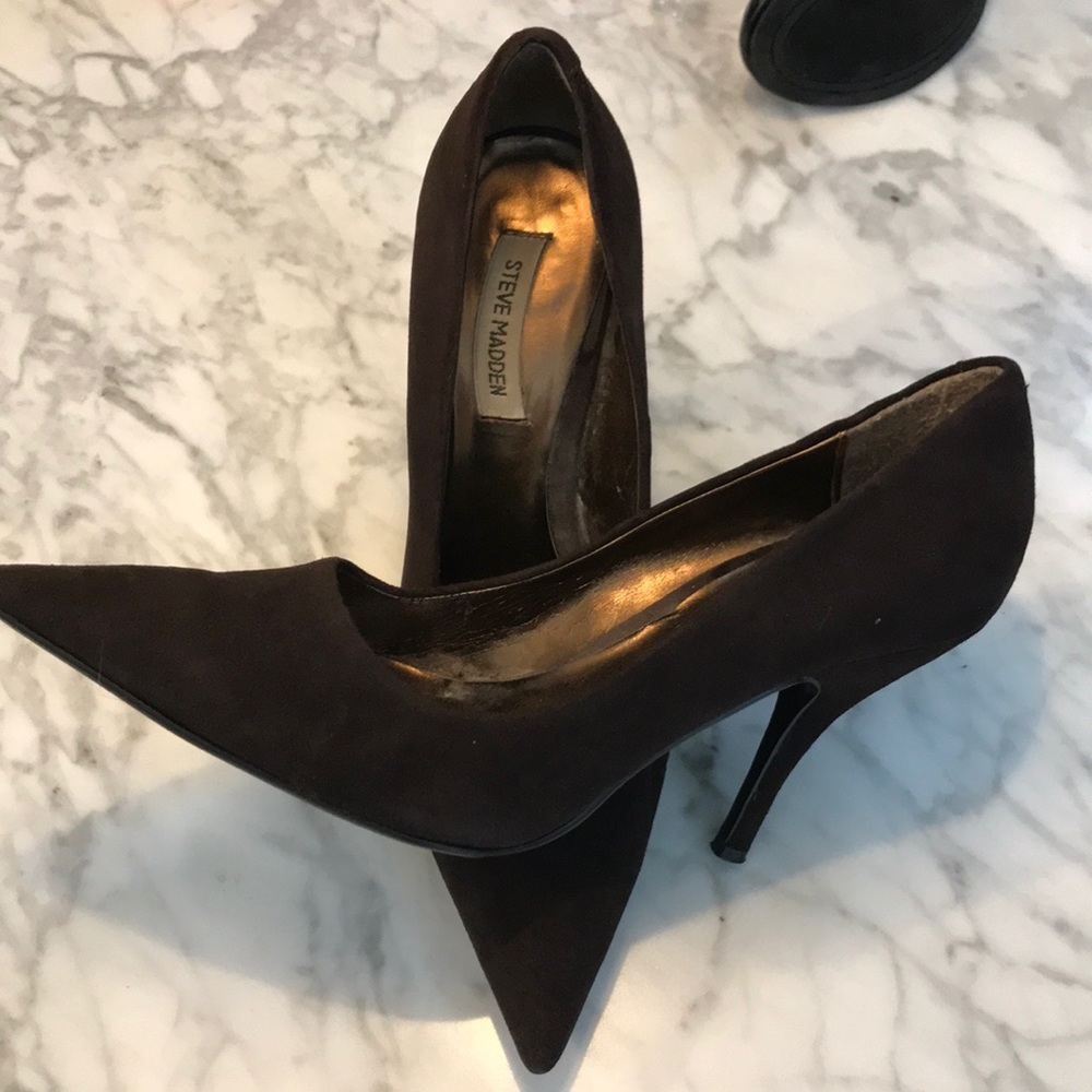 Steve Madden Brown Suede Heels